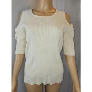 CeCe Peekaboo Sleeves Knit Top